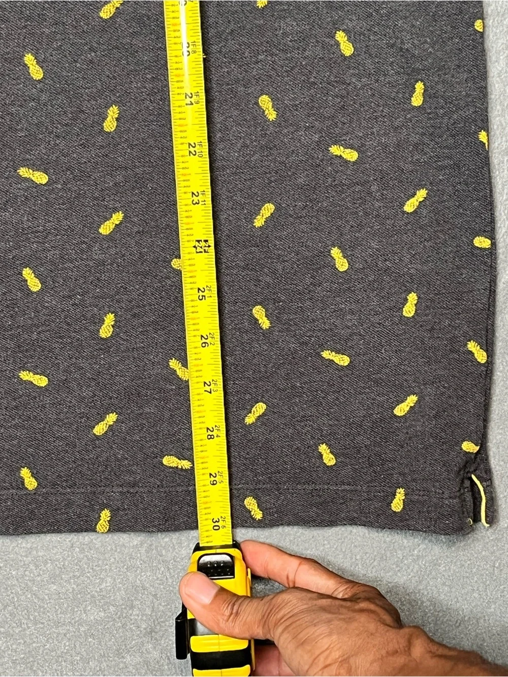 Banana Republic Men’s Charcoal Polo with Yellow Micro Pattern